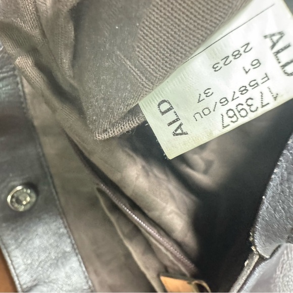 FURLA Shoulder Bag  Brown & Orange Leather  Side Zippers Large Tote Straps - Picture 14 of 15